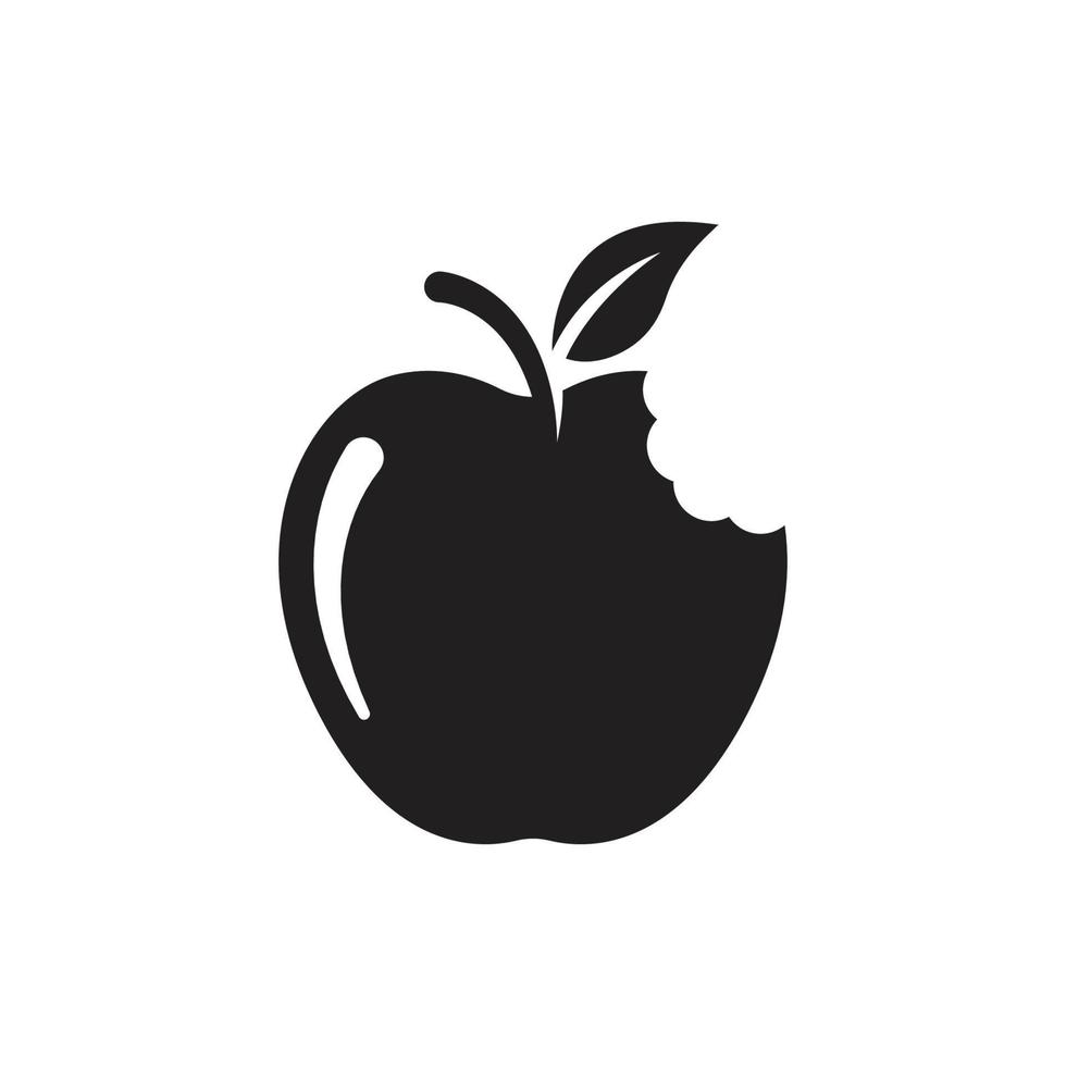 manzana plano icono vector