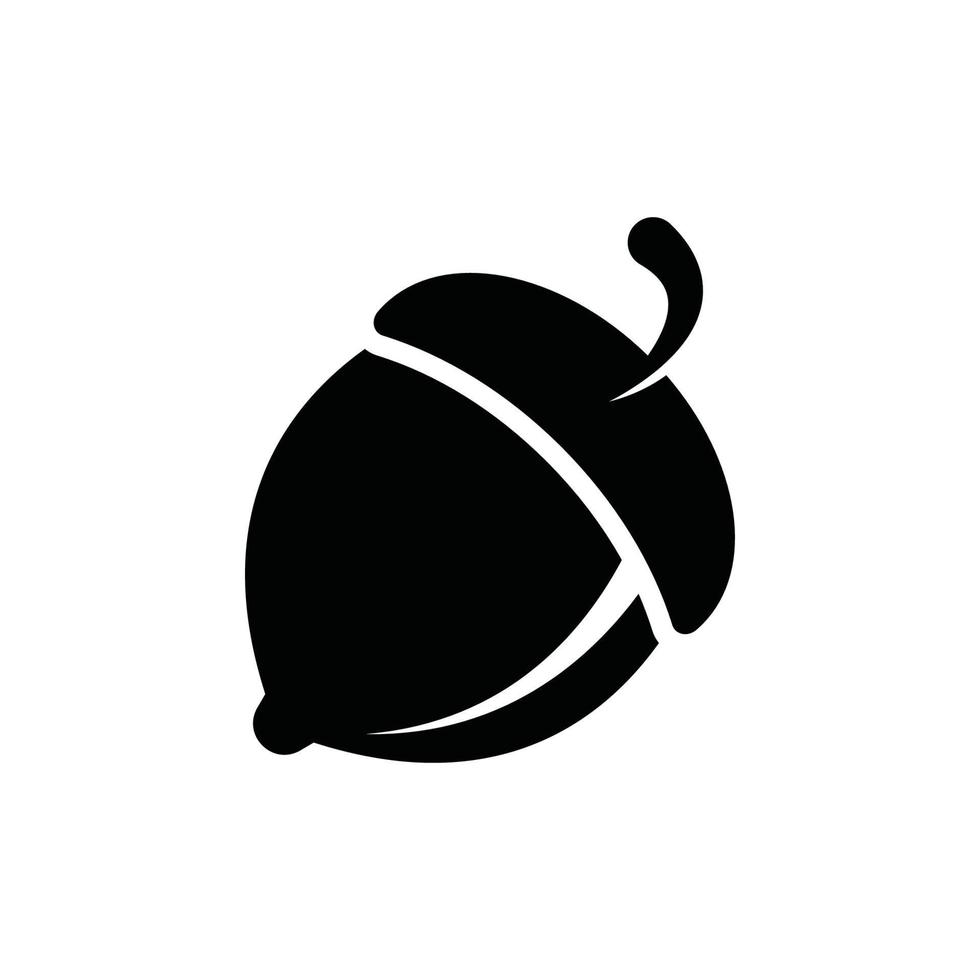 nut acorn icon vector