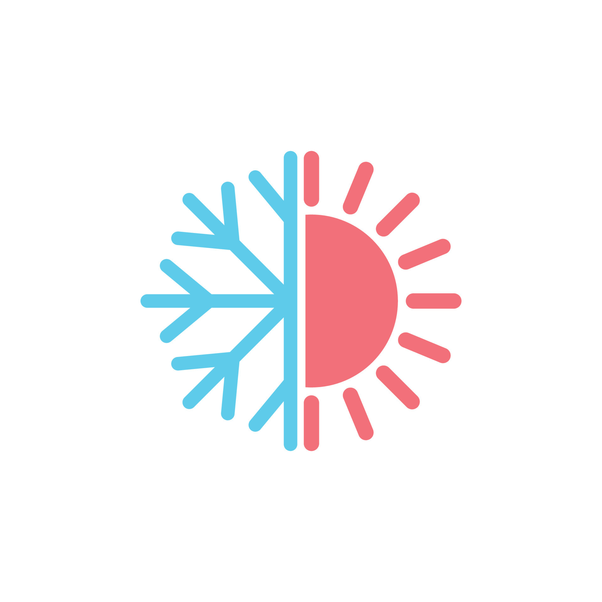 hot and cold logo 20191089 Vector Art at Vecteezy