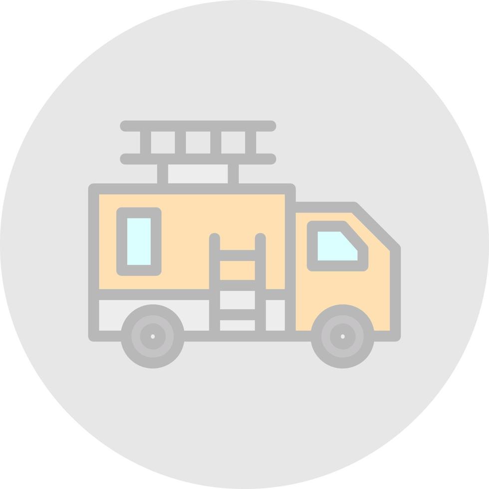 Fire Truck Vector Icon Design