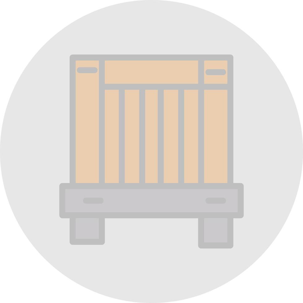 Wooden Box Vector Icon Design