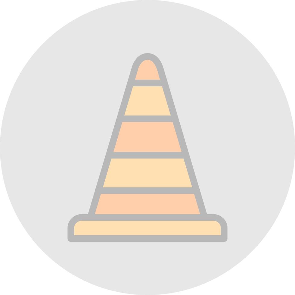 Traffic Cone Vector Icon Design