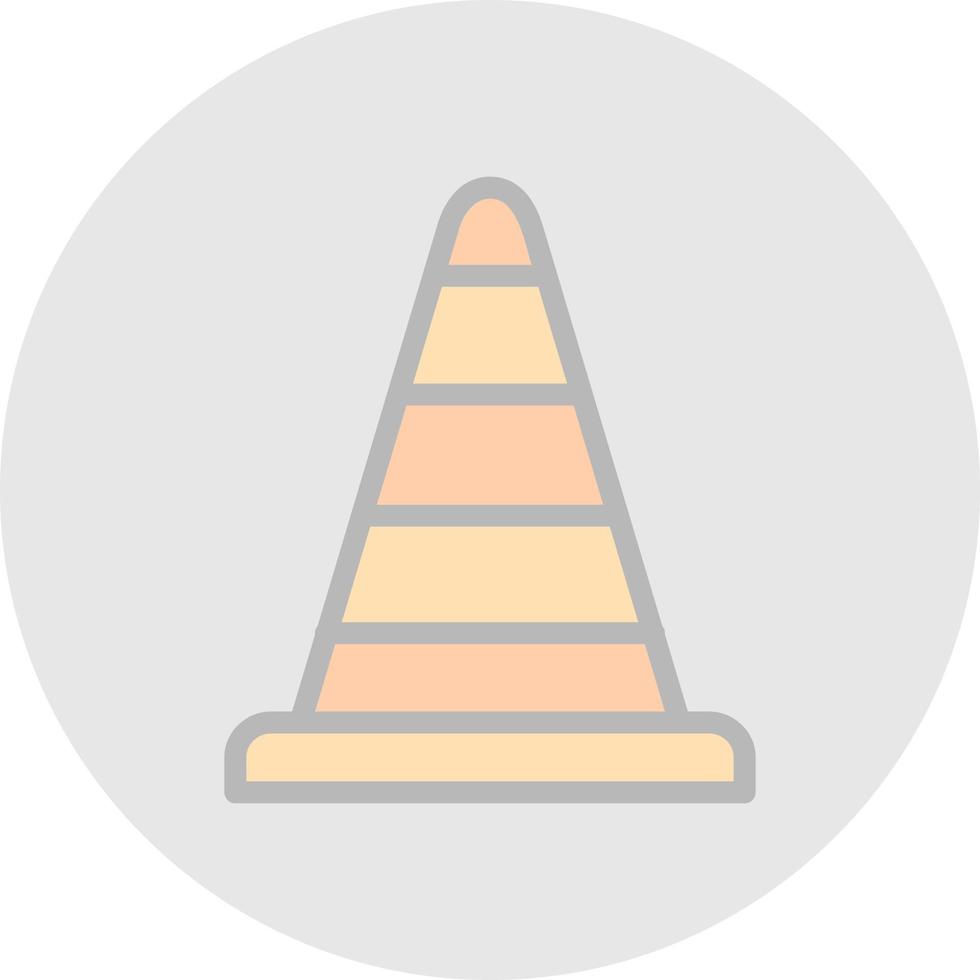 Traffic Cone Vector Icon Design