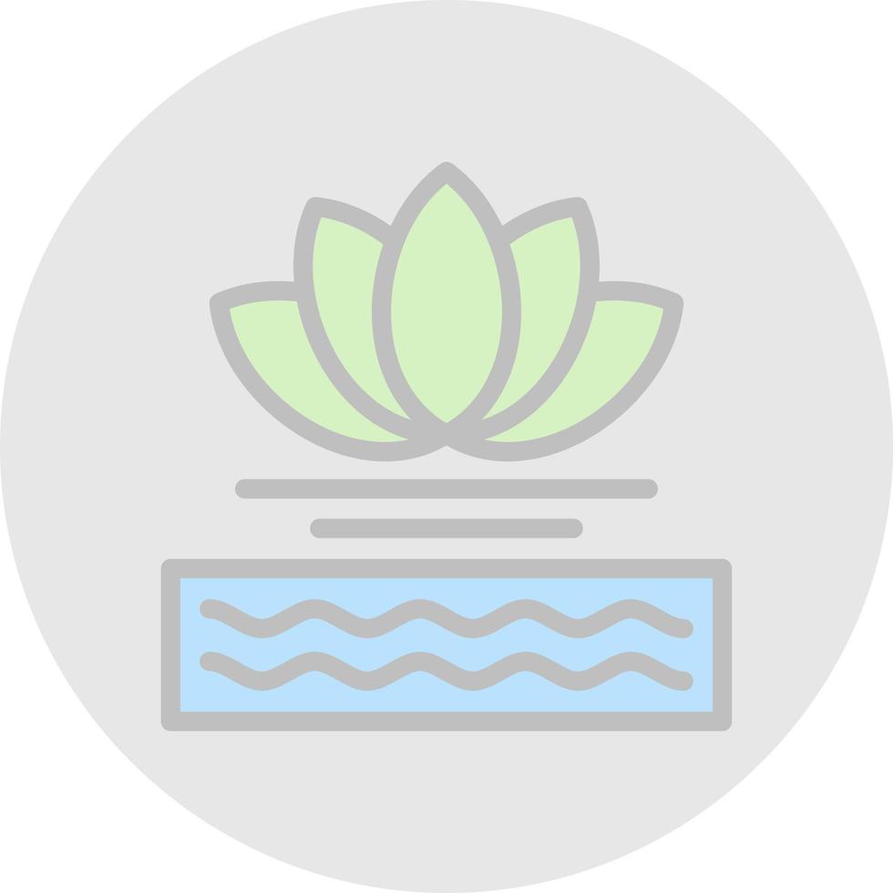 Water Lily Vector Icon Design