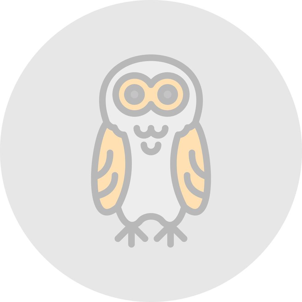 Snowy Owl Vector Icon Design