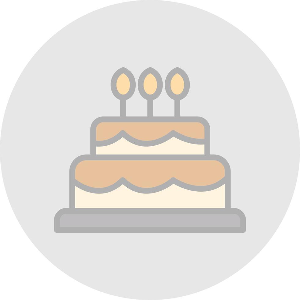 Birthday Cake Vector Icon Design