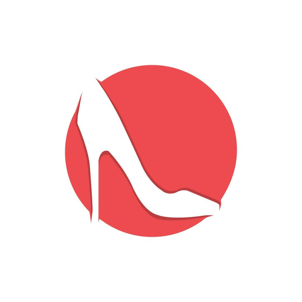 High heels logo design. Fashion and Feminine logo design template. vector