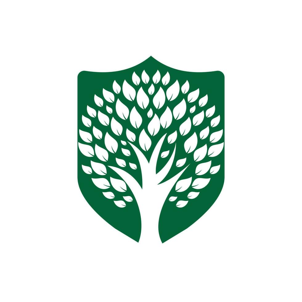 diseño de logotipo de vector de árbol verde. producto natural, tienda orgánica, empresa de ecología, medicina alternativa, unidad verde, jardín, agricultura, bosque, etc.