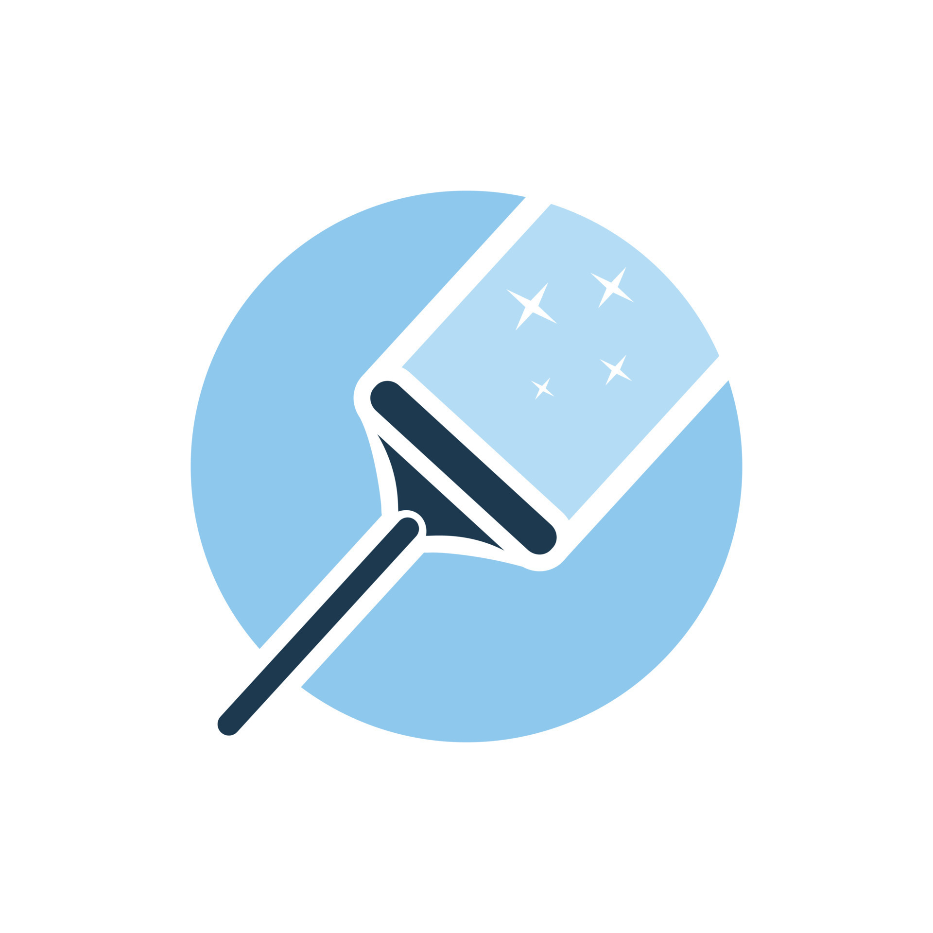 Cleaning service logo design. Concept of squeegee, purification, wet cleaning, mop, cleanup