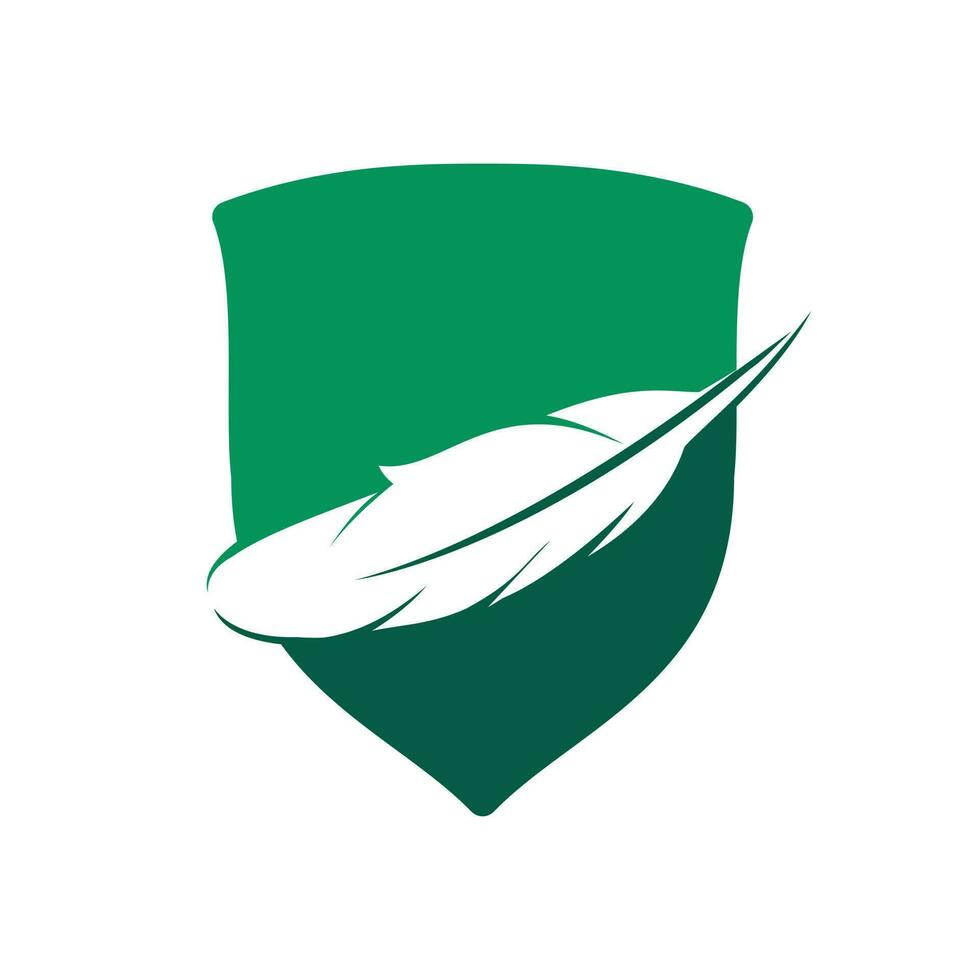 Feather Quill symbol vector design. Lawyer Law firm Logo design.