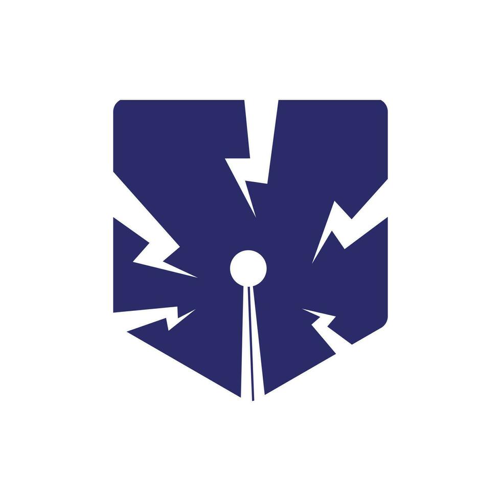 electrónico tecnología logo diseño. electricidad poder logo. vector