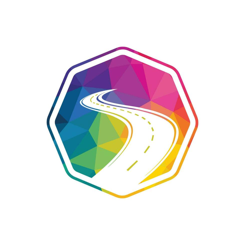 Creative road journey logo design. Road logo vector design template.