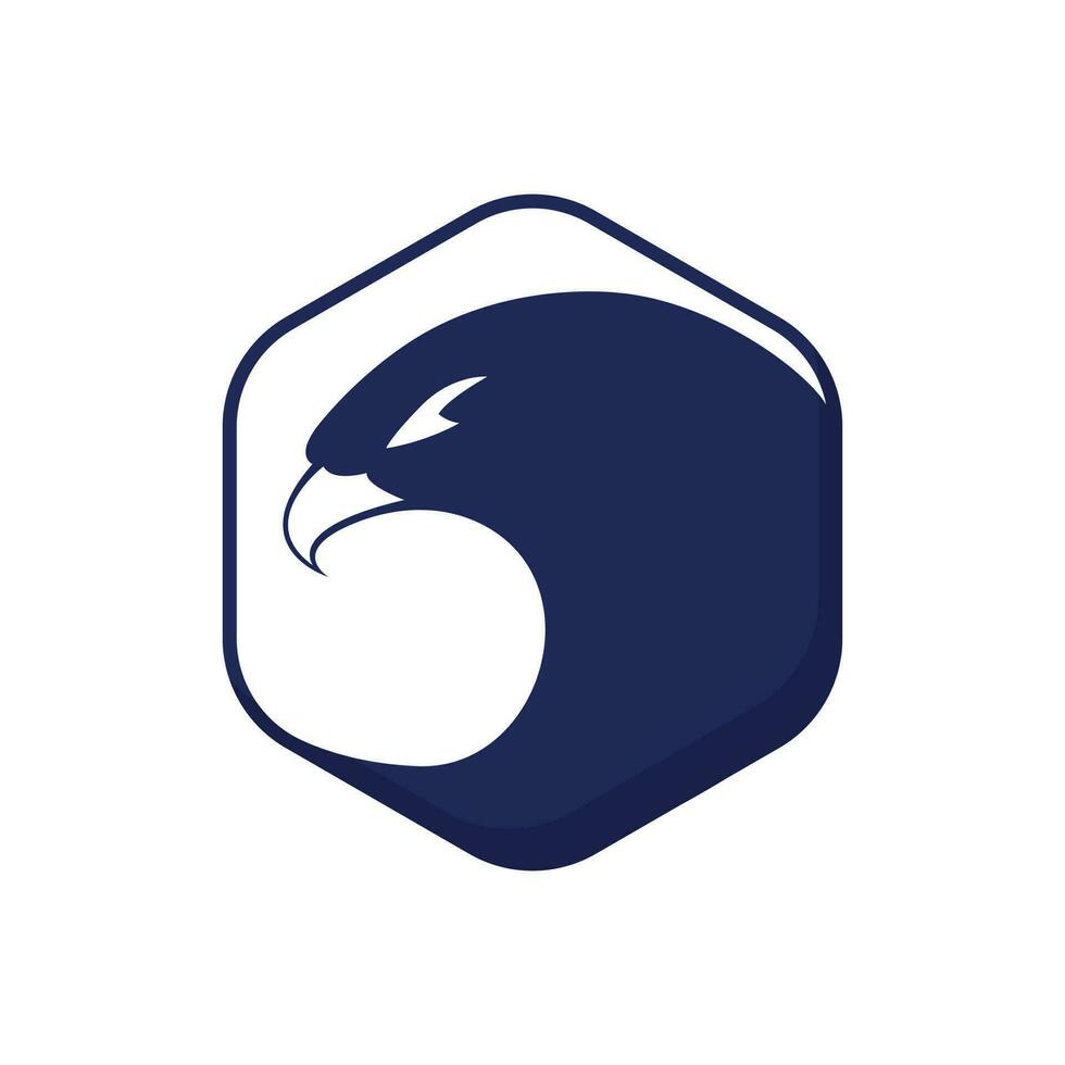 Falcon vector logo design. Creative logo design concept with artistic and simplified bird.