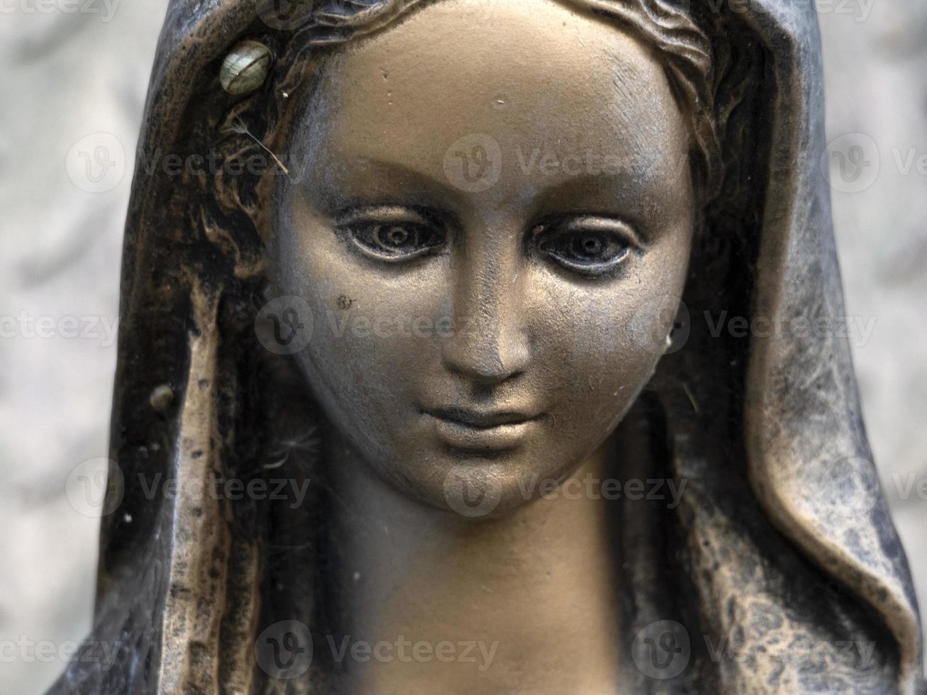 Holy madonna heart statue detail photo