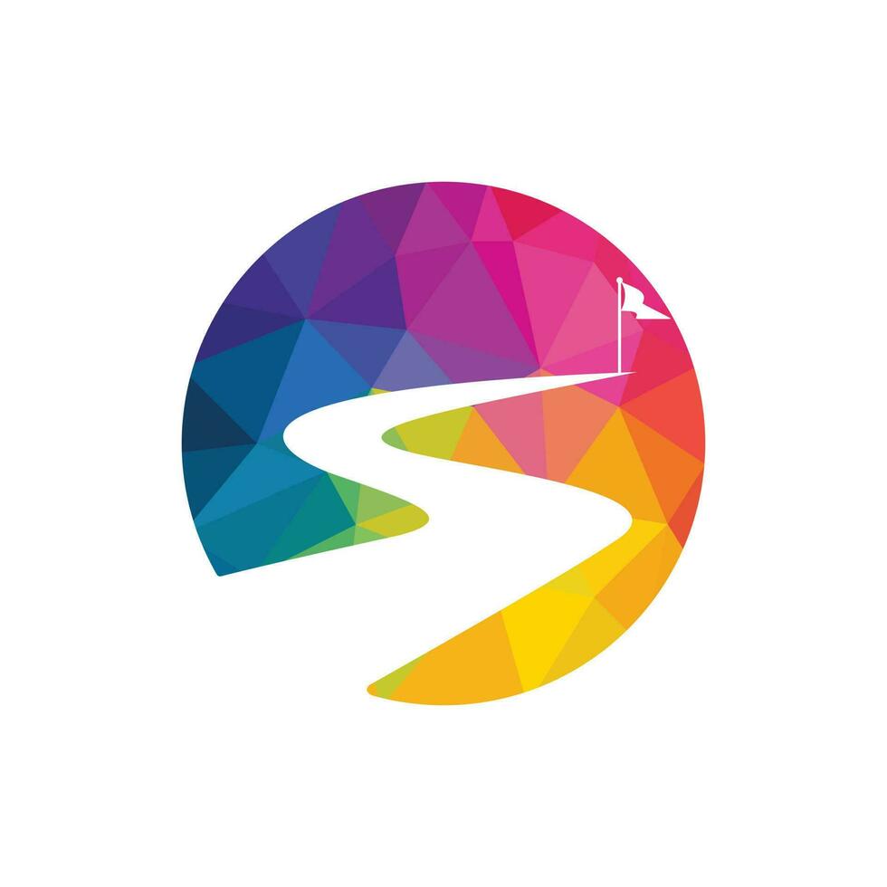 Way to success vector logo design. Creative road journey logo design sign.