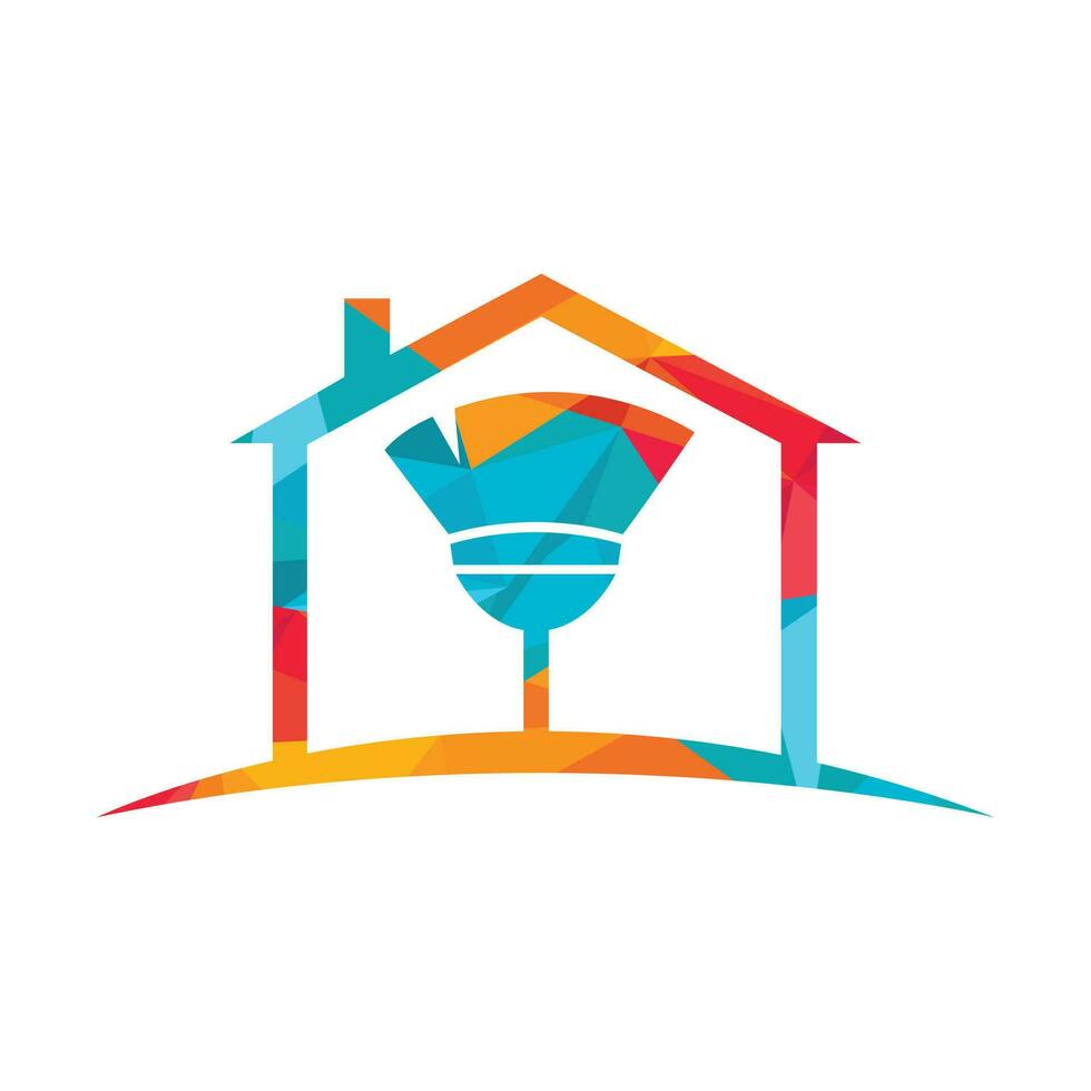 Cleaning company logo design. Cleaning house logo design. vector