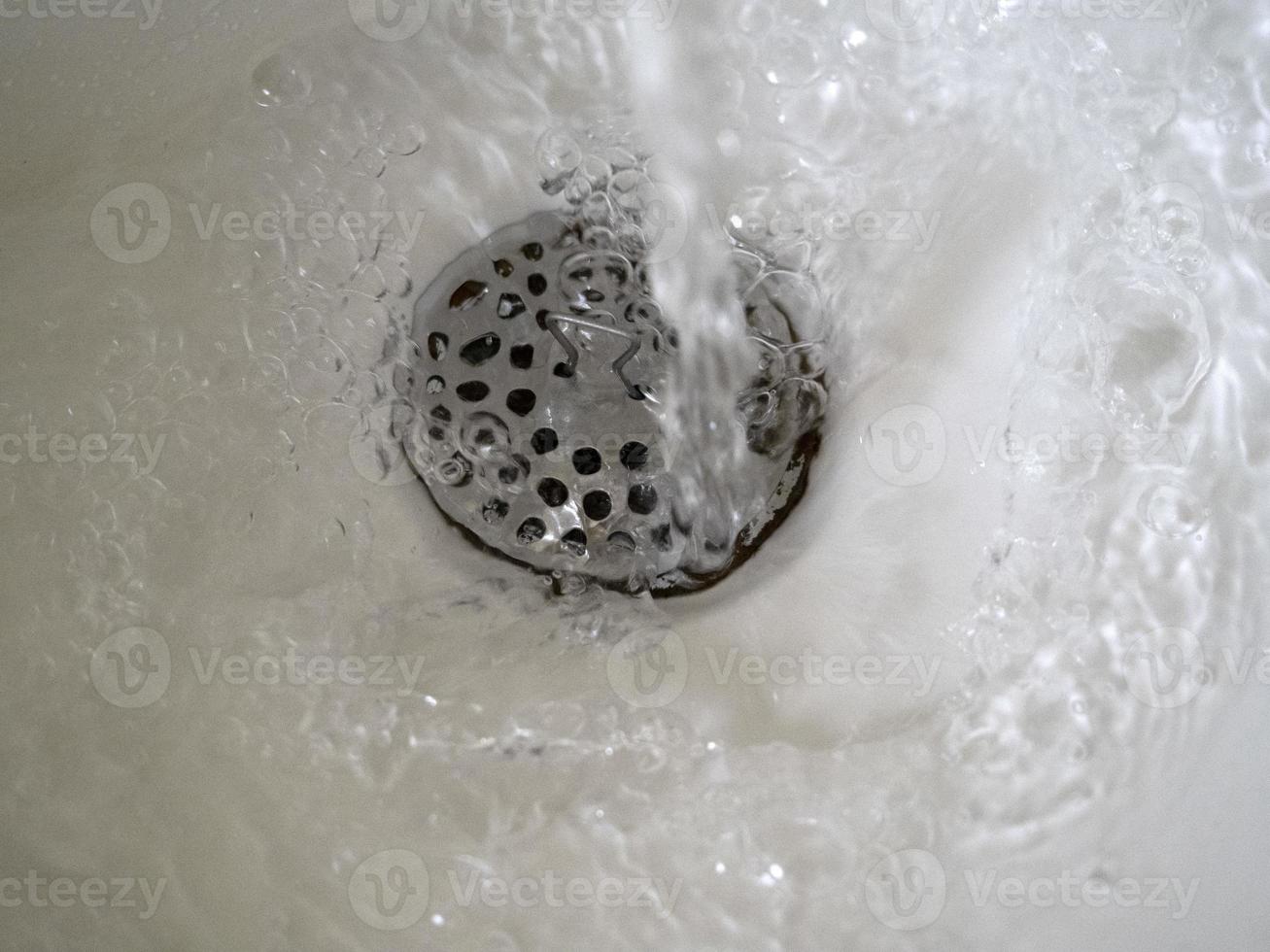 water flowing flushing running in the sink drops spray photo