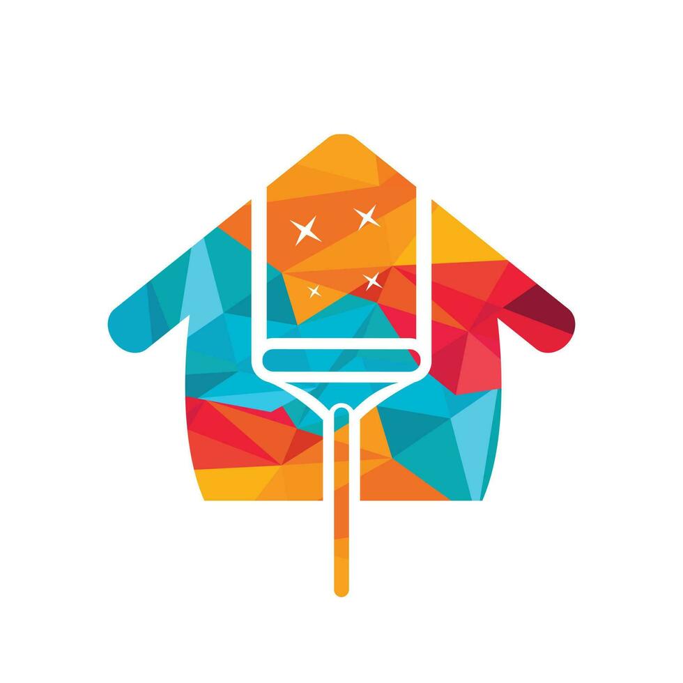 Cleaning company logo design. Cleaning house logo design. vector