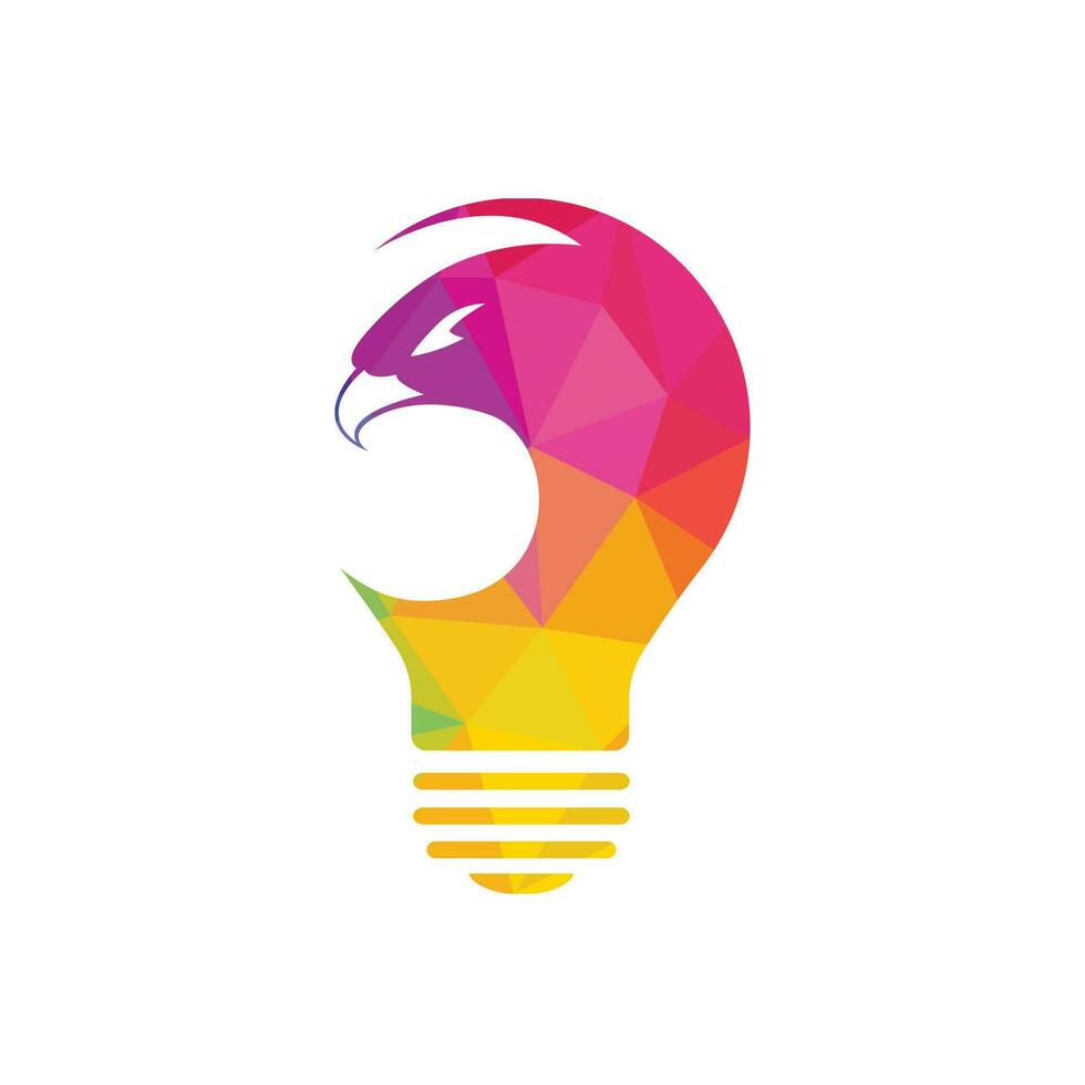 Eagle light bulb logo design. Creative idea concept design. vector