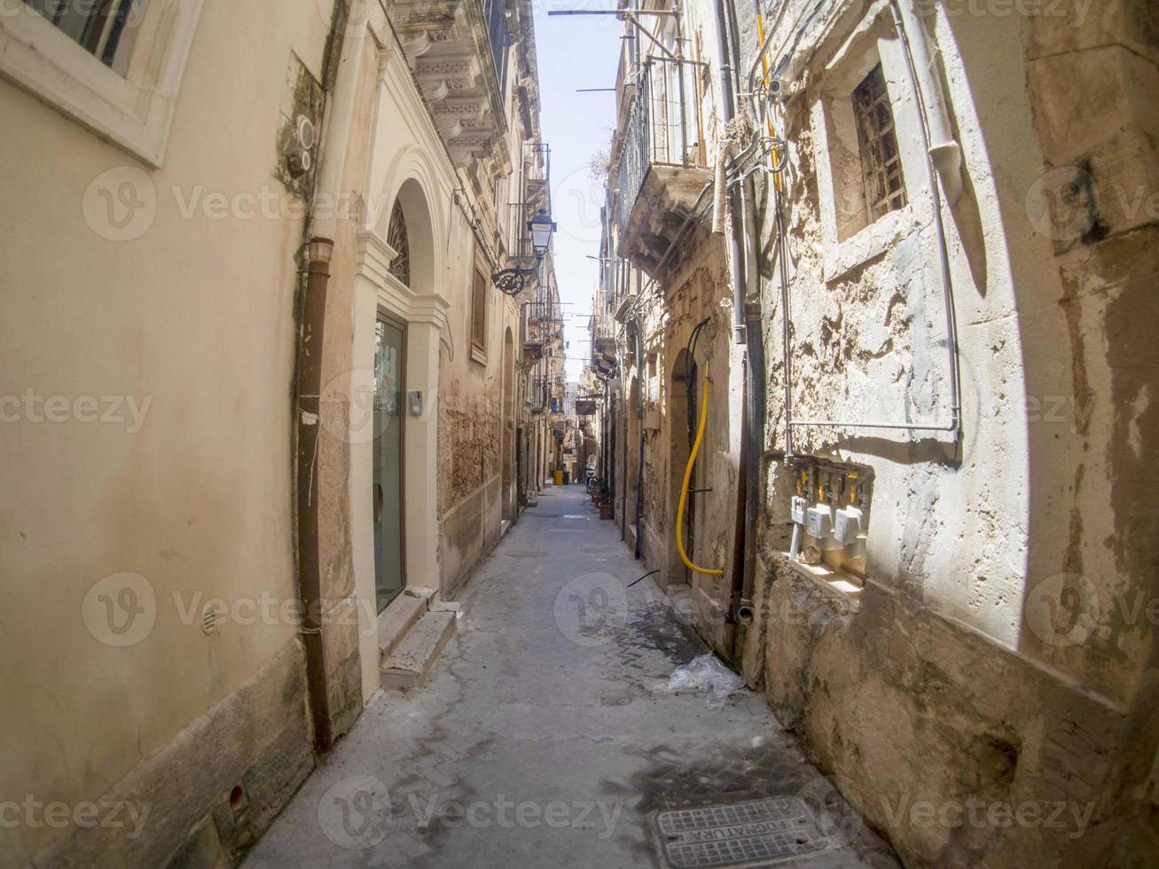 Ortigia Syracuse old town allets small streets photo