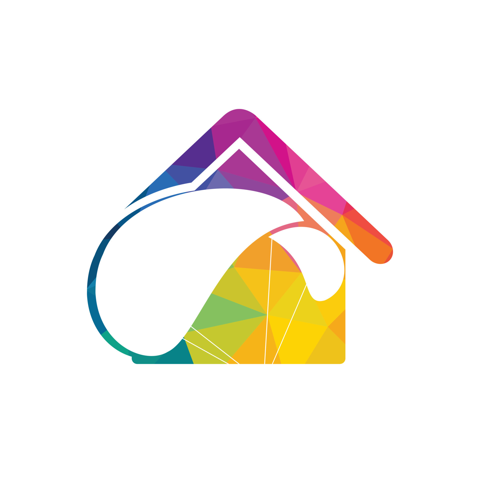 Parachute home shape logo design. Delivery air balloon symbol. 20192974