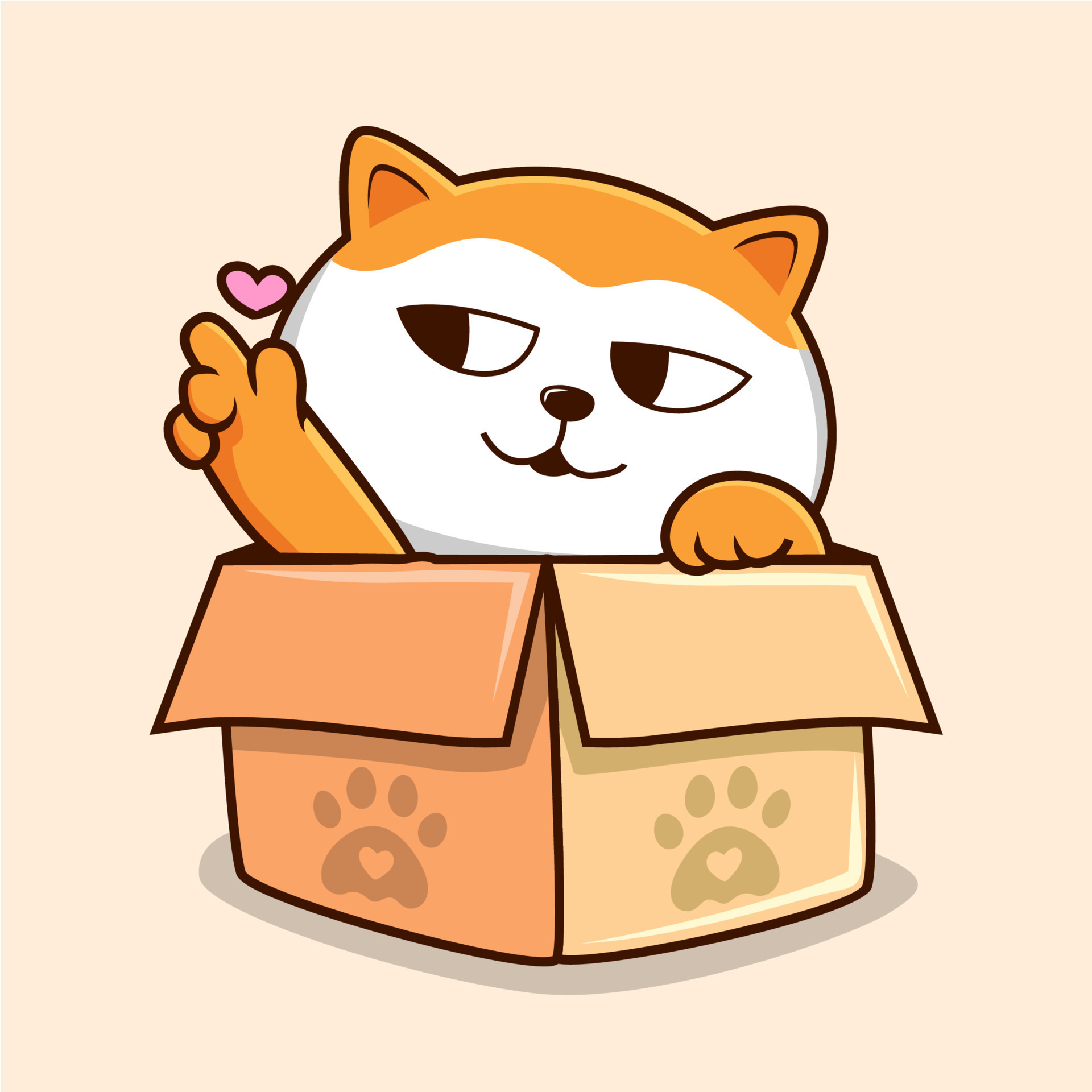 Premium Vector  Funny pussy kitty cat character in kawaii cartoon style