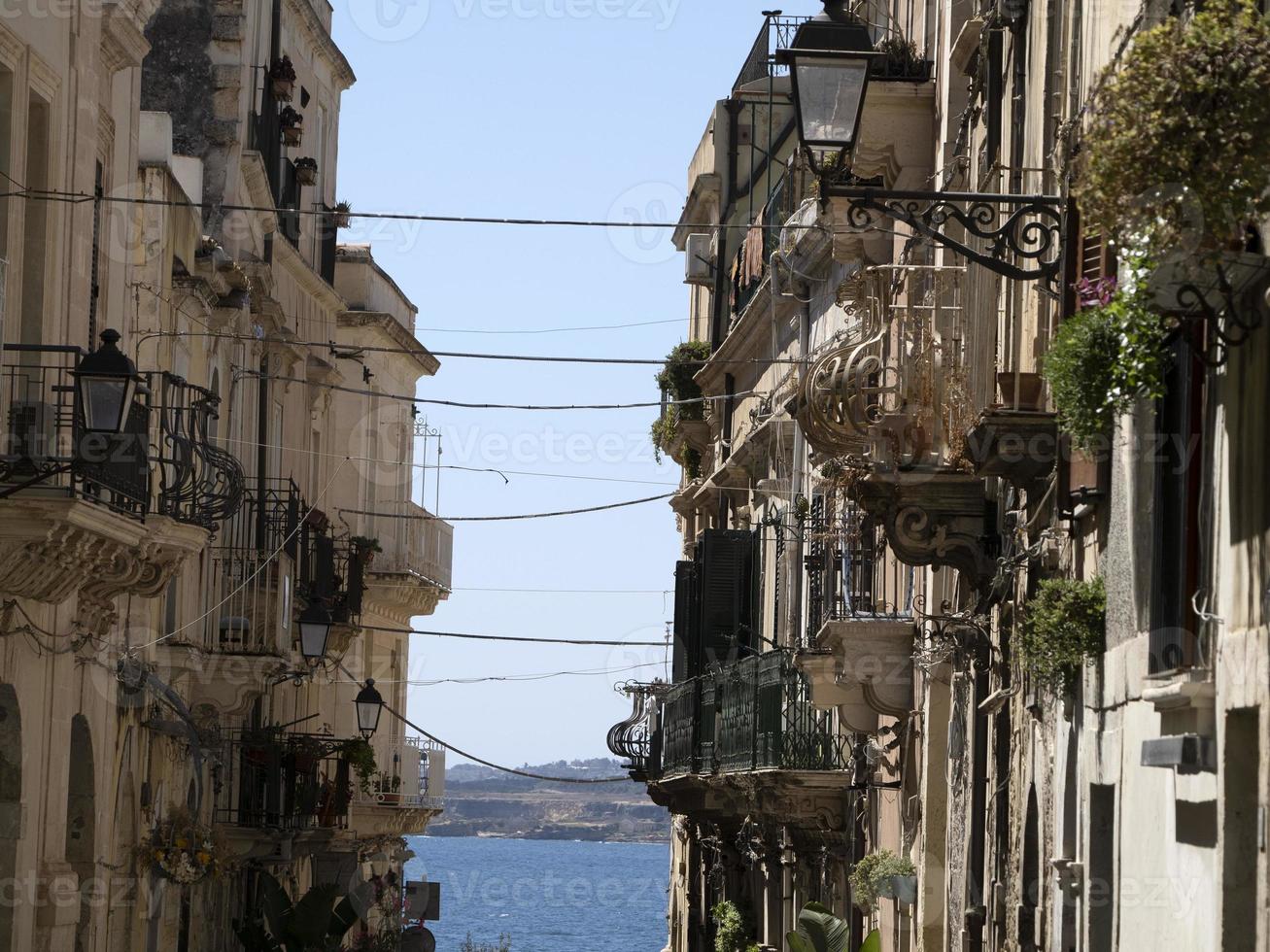 Ortigia Syracuse old town allets small streets photo