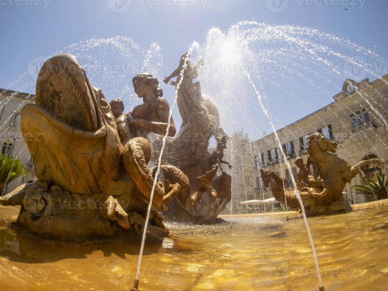 archimede place triton fountain syracuse photo
