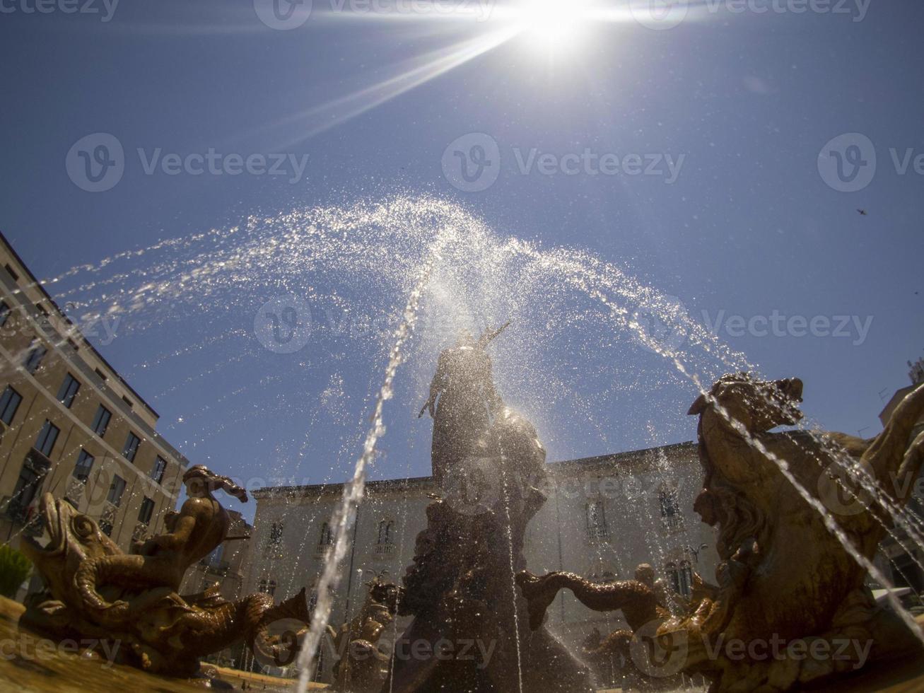 archimede place triton fountain syracuse photo