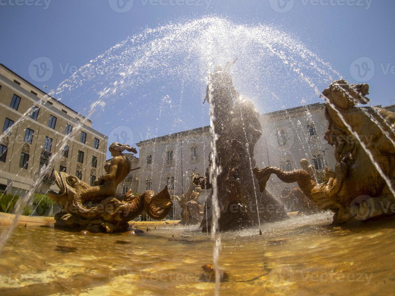 archimede place triton fountain syracuse photo