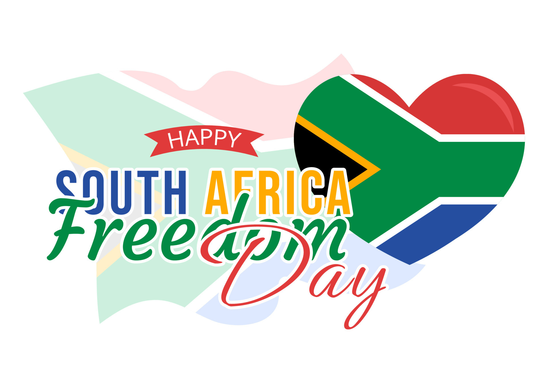 Happy South Africa Freedom Day On 27 April Illustration With Wave Flag happy-south-africa-freedom-day-on-27-april-illustration-with-wave-flag