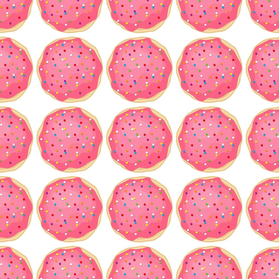 Pattern homemade cookie different taste in pastry biscuit vector