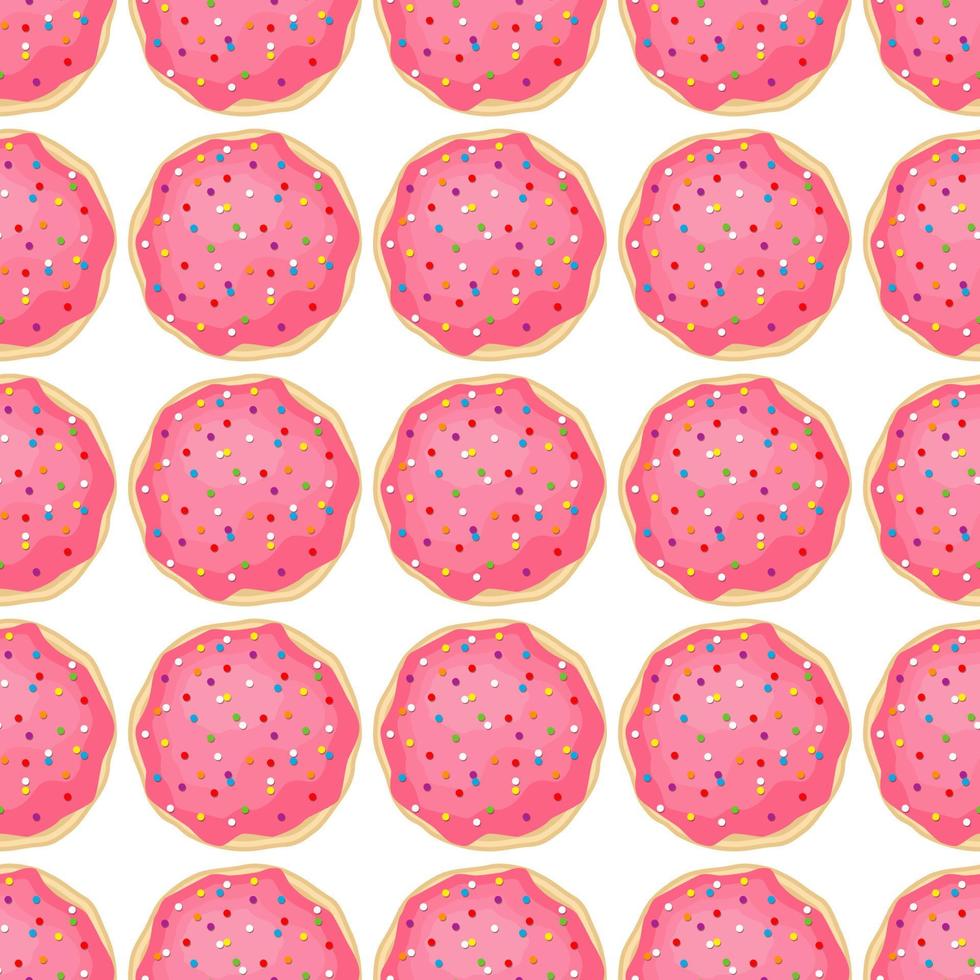 Pattern homemade cookie different taste in pastry biscuit vector