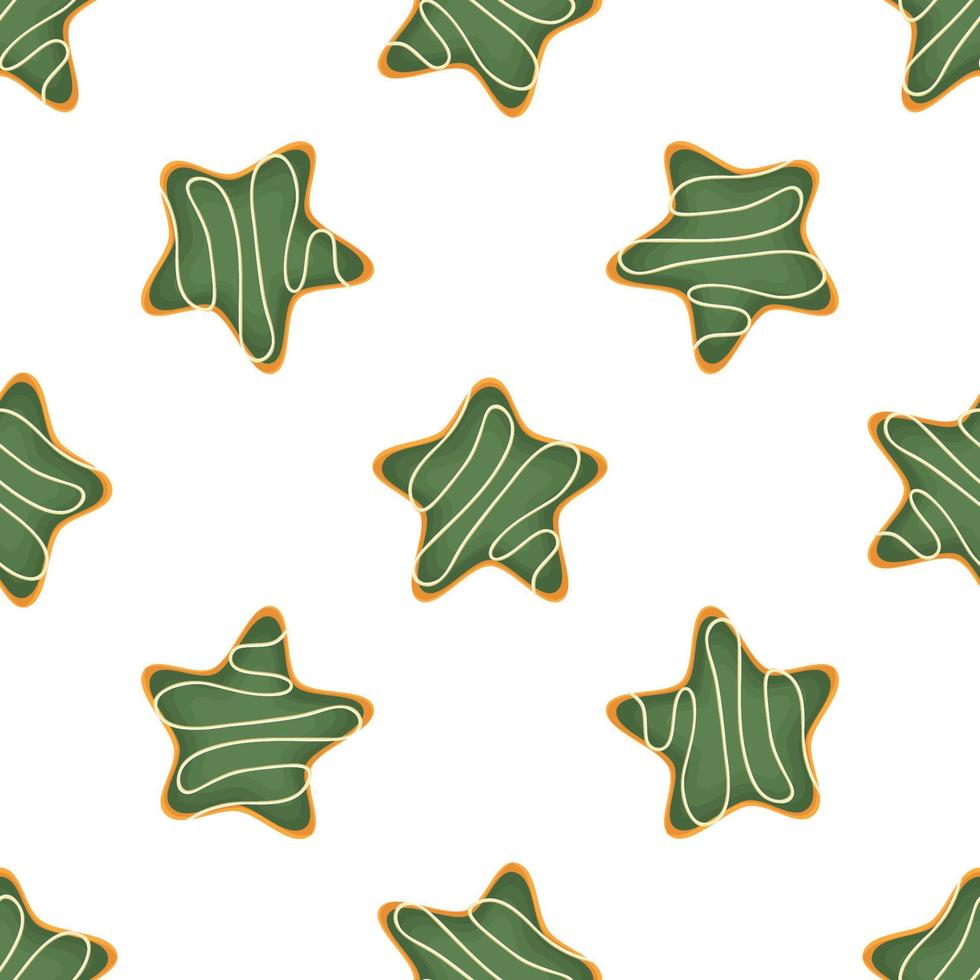 Pattern homemade cookie different taste in pastry biscuit vector