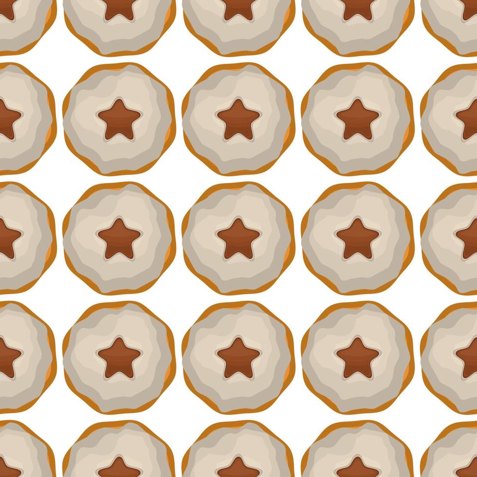 patrón de galletas caseras de diferentes sabores en galletas de pastelería vector