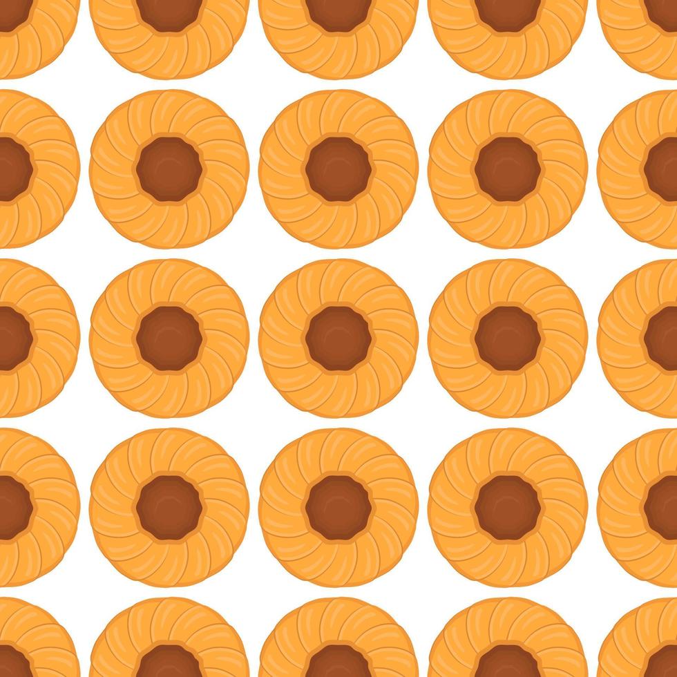Pattern homemade cookie different taste in pastry biscuit vector