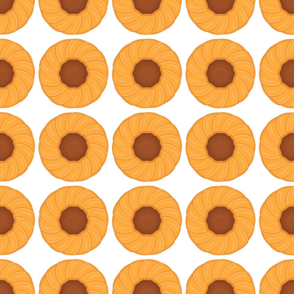 patrón de galletas caseras de diferentes sabores en galletas de pastelería vector