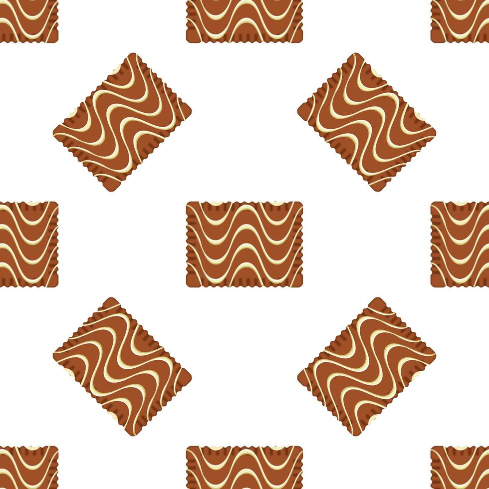 Pattern homemade cookie different taste in pastry biscuit vector