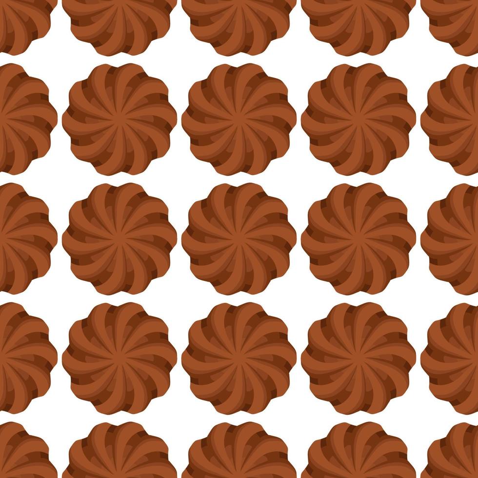 Pattern homemade cookie different taste in pastry biscuit vector