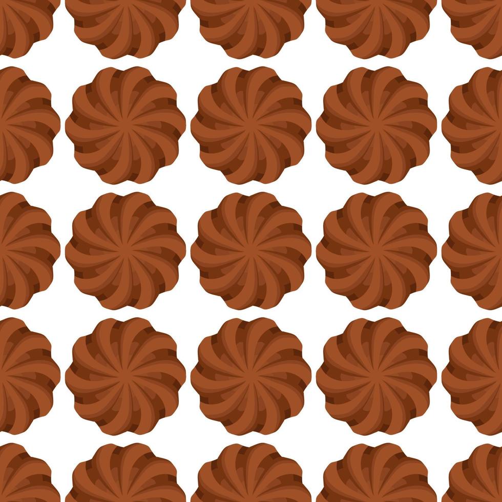 Pattern homemade cookie different taste in pastry biscuit vector