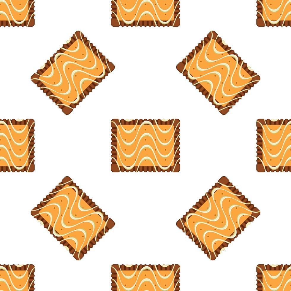 Pattern homemade cookie different taste in pastry biscuit vector