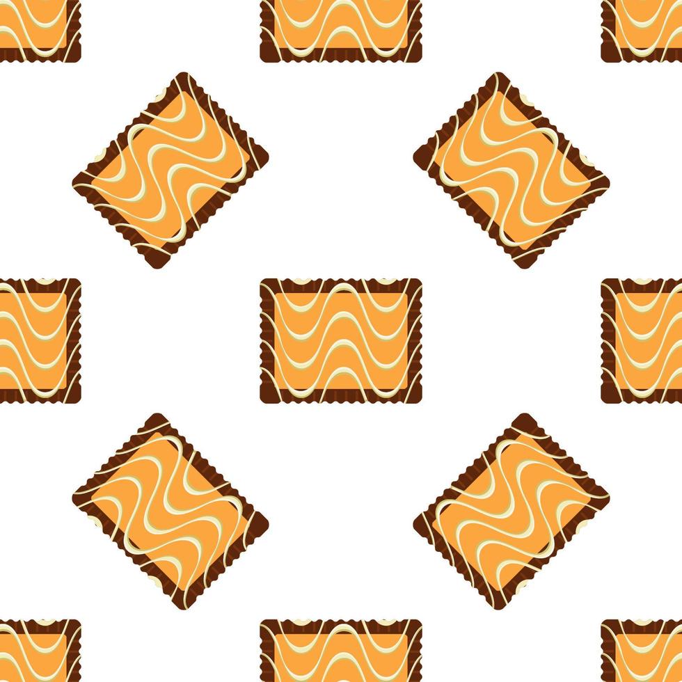 patrón de galletas caseras de diferentes sabores en galletas de pastelería vector