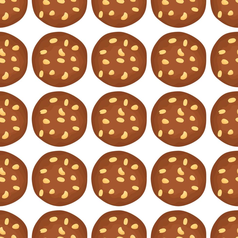 Pattern homemade cookie different taste in pastry biscuit vector