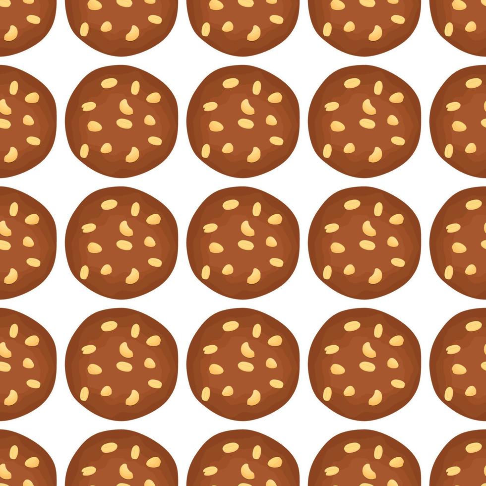 Pattern homemade cookie different taste in pastry biscuit vector