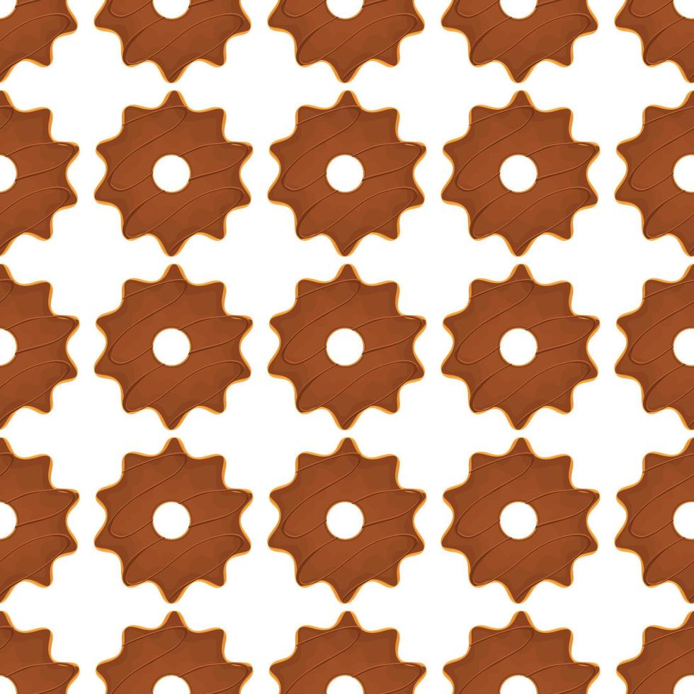 Pattern homemade cookie different taste in pastry biscuit vector