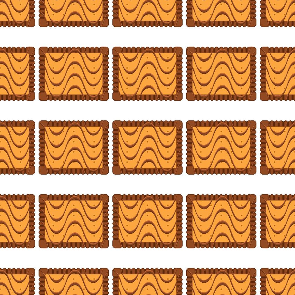 Pattern homemade cookie different taste in pastry biscuit vector
