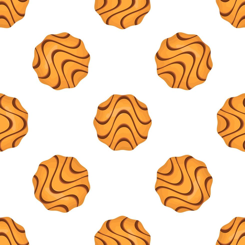 Pattern homemade cookie different taste in pastry biscuit vector