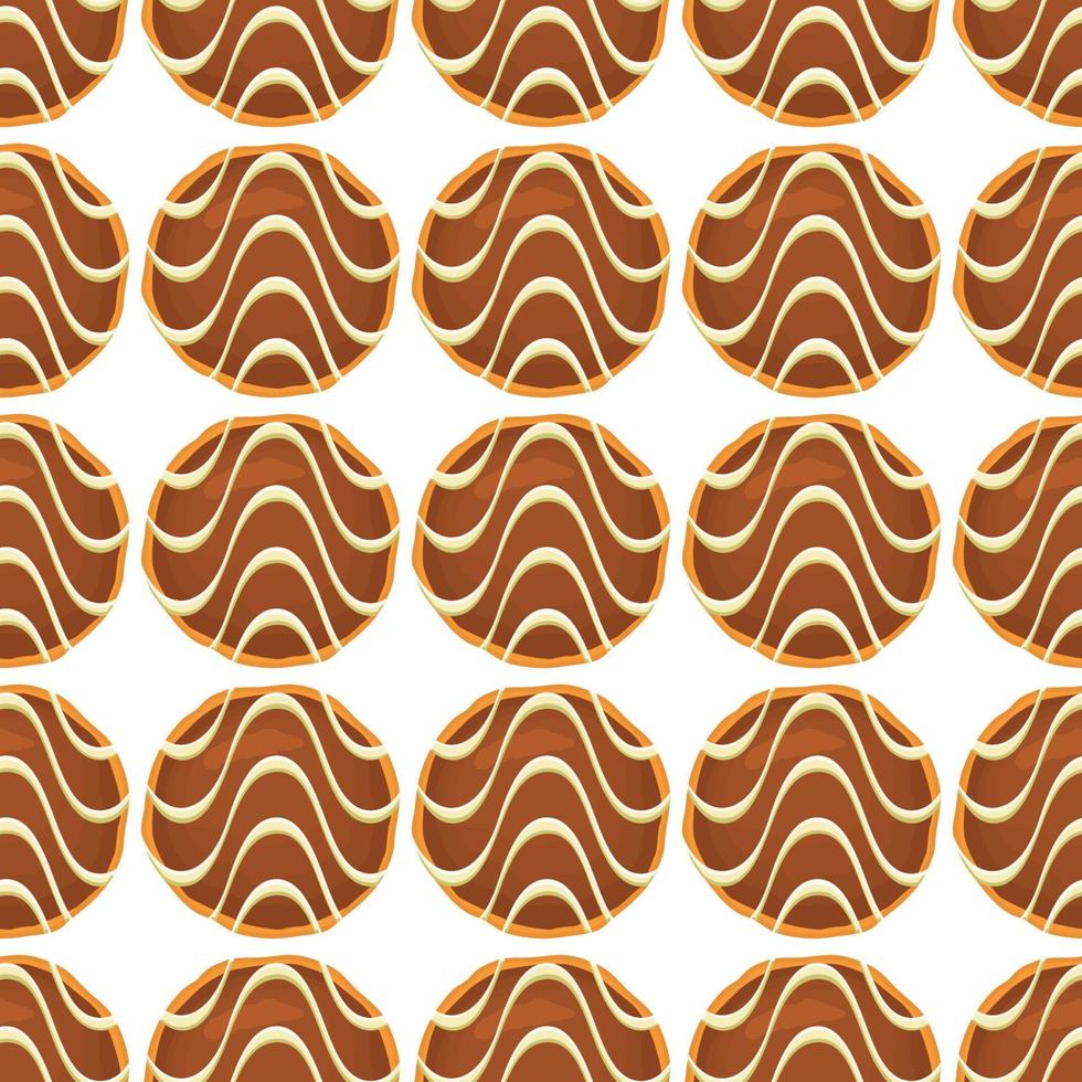 Pattern homemade cookie different taste in pastry biscuit vector