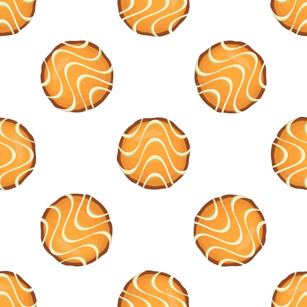 patrón de galletas caseras de diferentes sabores en galletas de pastelería vector