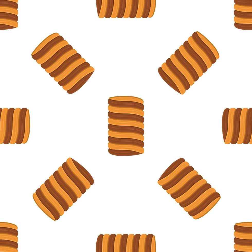 Pattern homemade cookie different taste in pastry biscuit vector